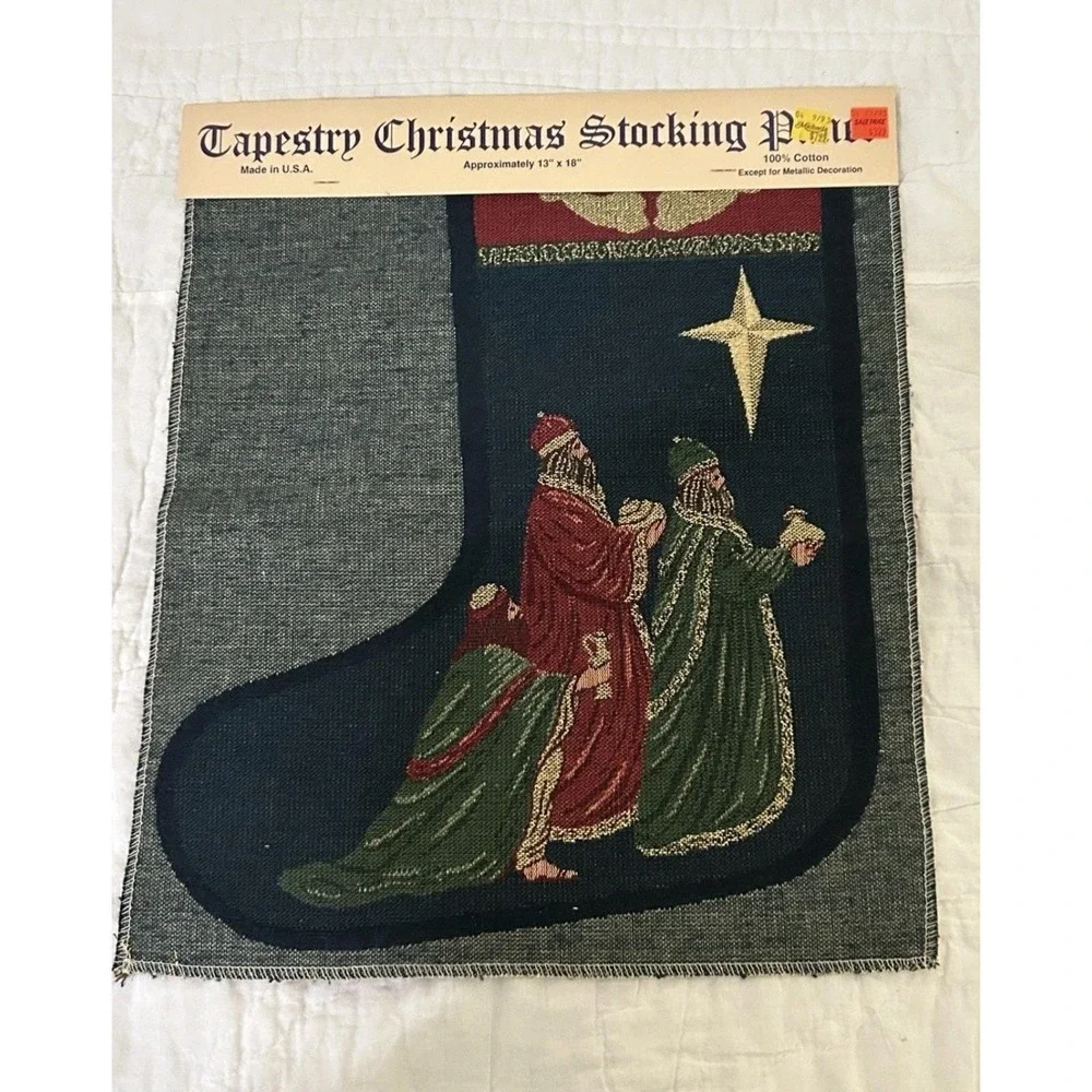 Olde Greensborough Craft Co Tapestry Christmas Stocking Panel Three Wisemen Star
